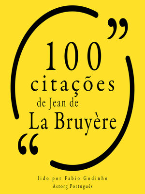 cover image of 100 citações de Jean de la Bruyère